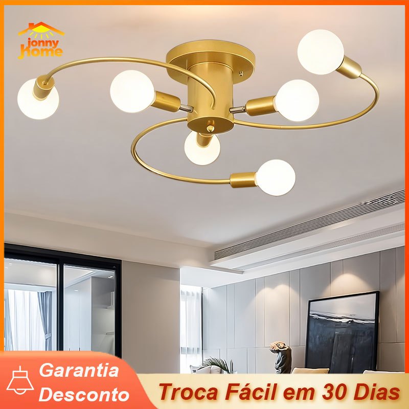 Lustre luminária Teto Moderno Lâmpada De luminária para teto sala de jantar quarto e cozinha