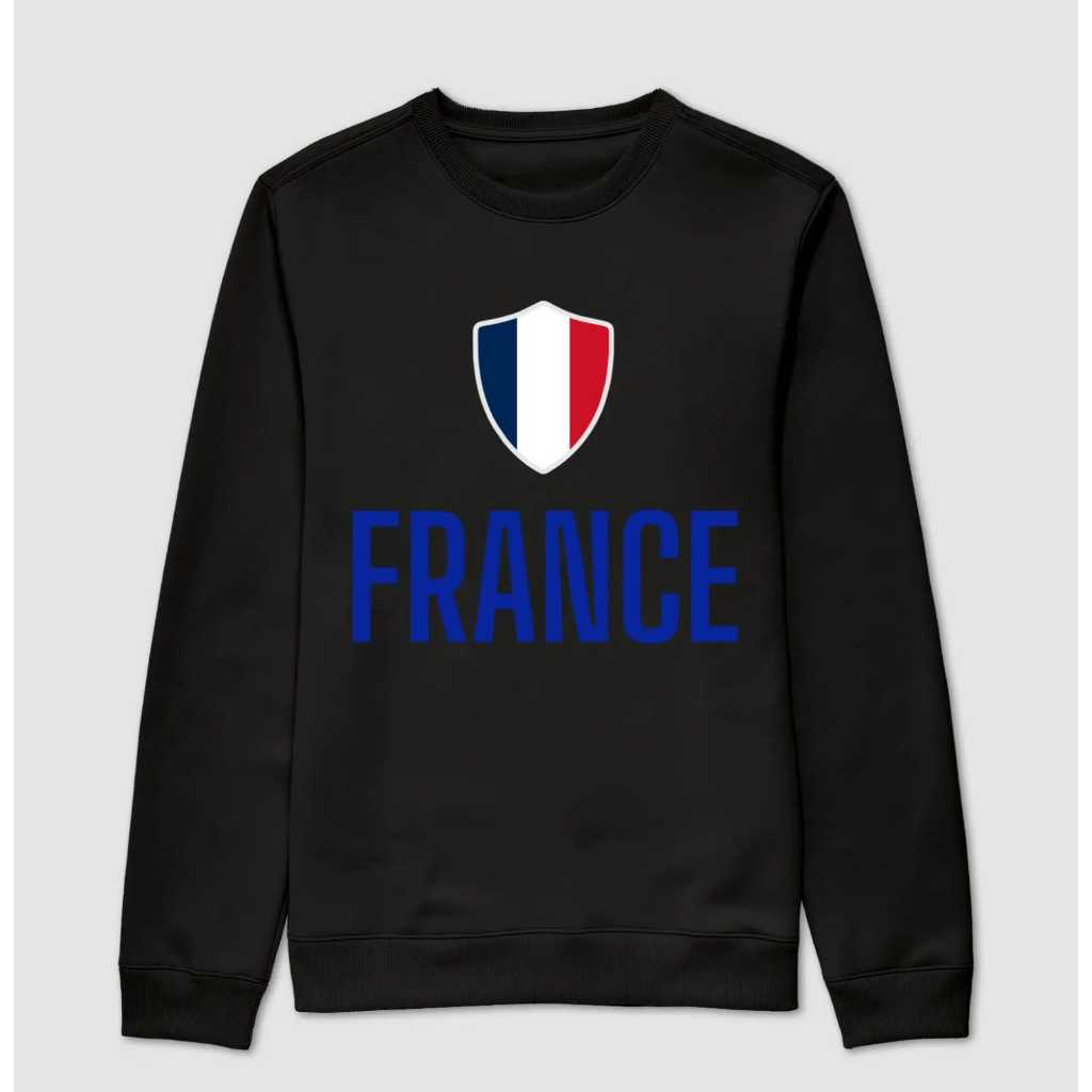 BLUSA MOLETOM PRETO COPA FRANCE FRANÇA FRANCA