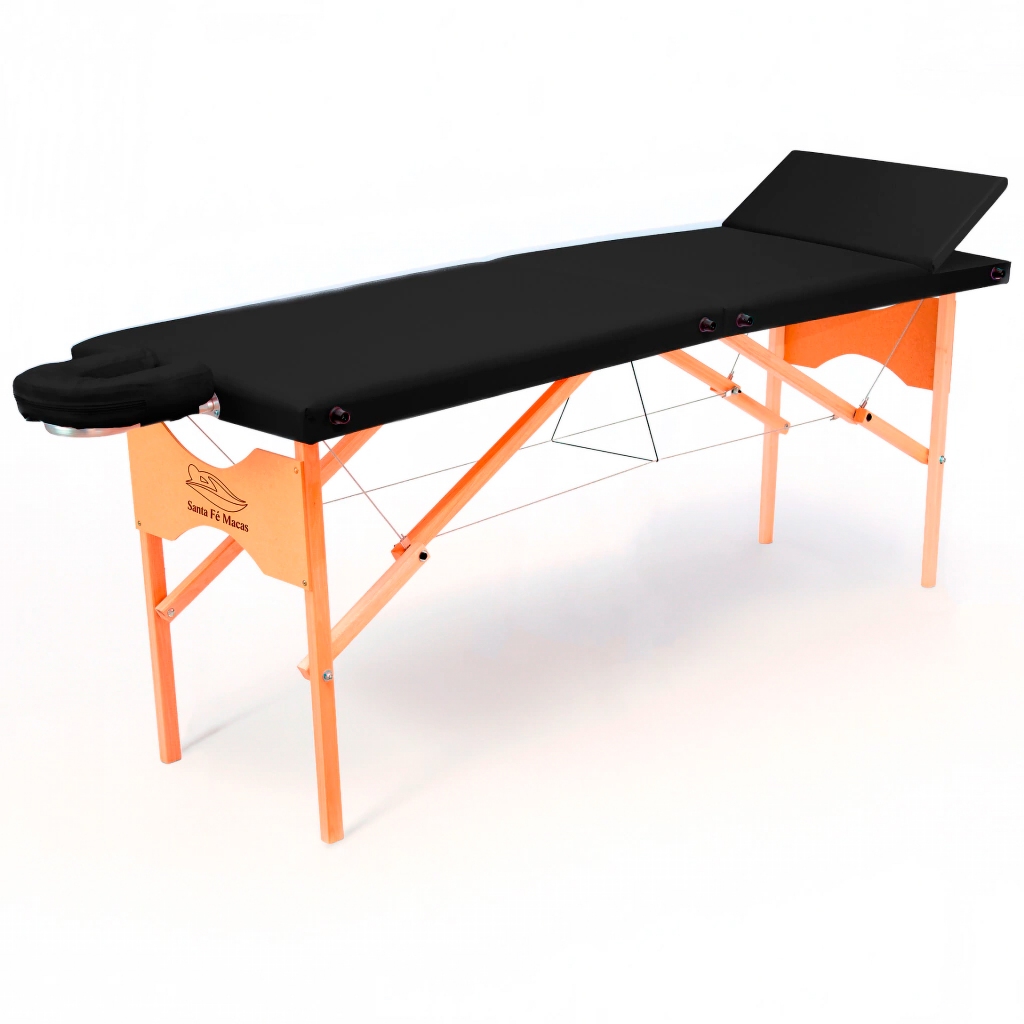 Maca Portátil Madeira Reclinável PRO 300kg com Cabo De Aço