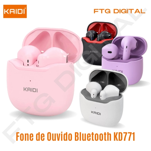 Fone De Ouvido Sem Fio Kaidi Tws Bluetooth 5.0 Touch Kd-771