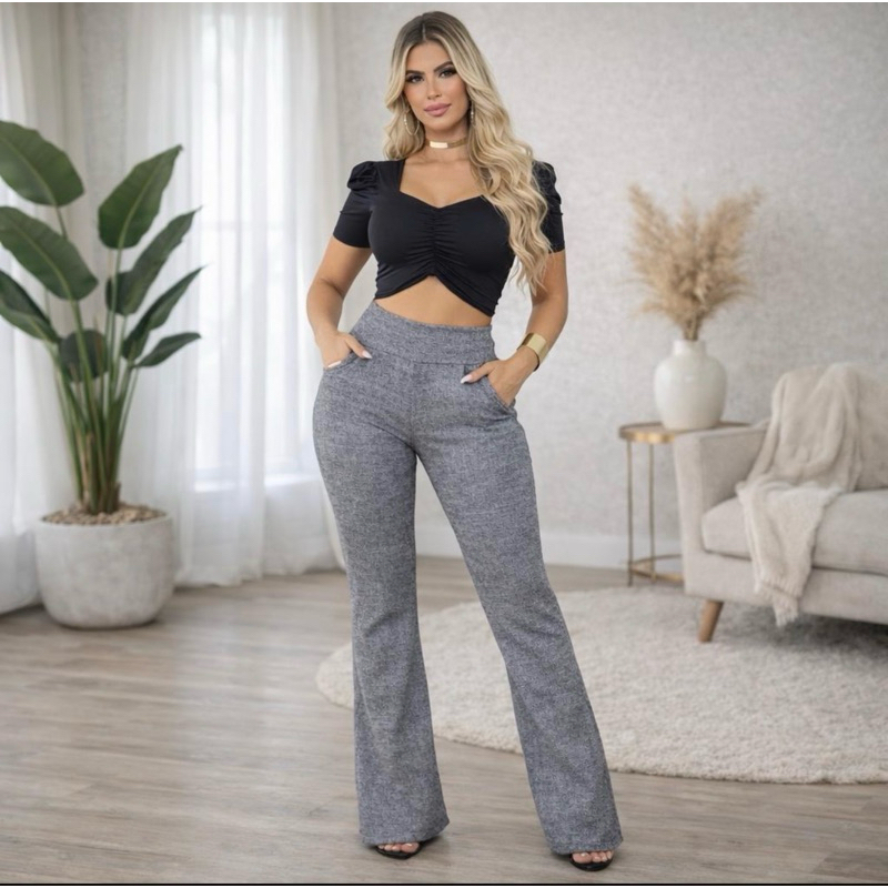 calca fler  com bolso tecido 3 d M G GG G1 G2 36/38/40/42/44/46/48/50 em Oferta na Shopee