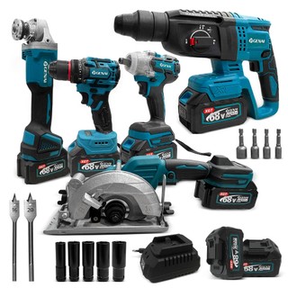 【GENAI】68V Kit de Ferramentas Sem Escova 5 em 1 com  + 3 Bateria / 5 Bateria