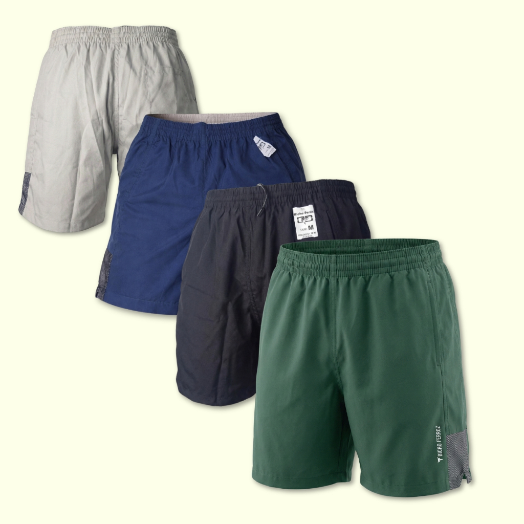 Kit 4 Bermuda Masculina tectel com elastano Short Mauricinho