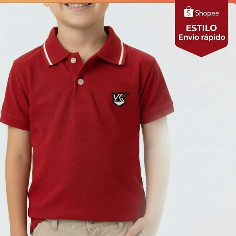 Camiseta Polo Infanto Juvenil para Meninos Tecido PREMIUM 9 Cores Tamanhos 1 ao 14 Entrega Rapida Criança