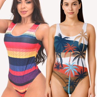 Kit 2 Biquini Maio Feminino Praia Moda Verde Body Maio Gold em Oferta na Shopee