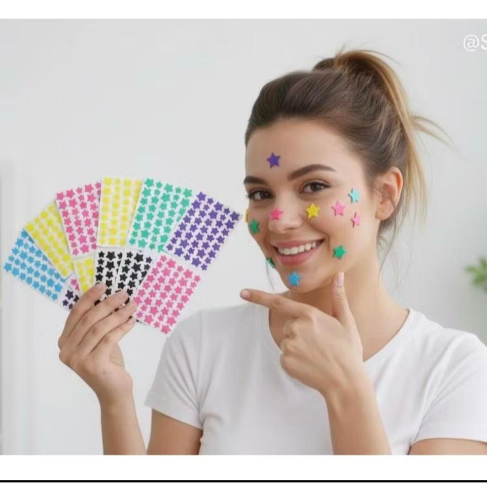 Adesivo Espinha Acne Estrela 40-120-240 Colorido Transparente