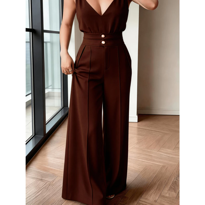 Calça de Terno Elegante de Cintura Alta com Perna Flare — foto 5