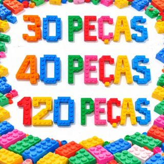 Kit 120/40/30 Blocos de Montar Infantil Educativo Construção Criativa Colorido em Oferta na Shopee