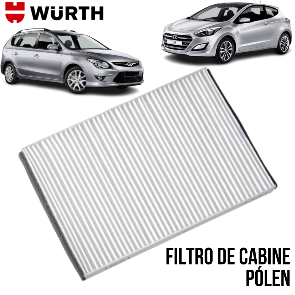 Wurth Filtro Cabine Pólen Hyundai i30 2009 2010 2011 2012 2013 0764177