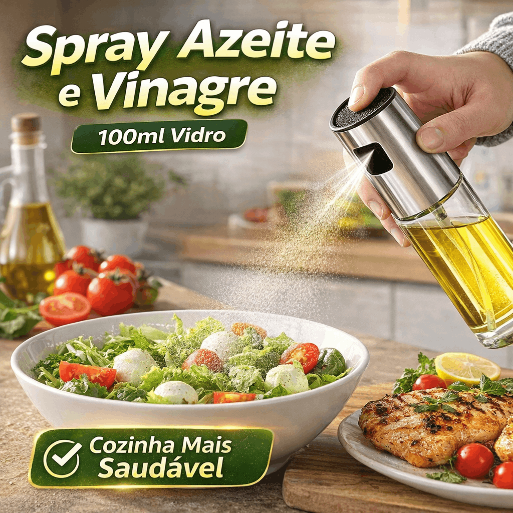 Spray Azeite Vinagre 100ml Vidro Pulverizador Óleo Cozinha em Oferta na Shopee