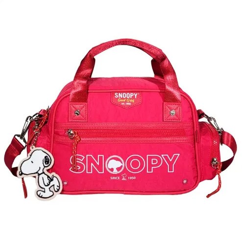 Bolsa Moderna Transversal E Mão Com Bolso Snoopy Bau Pink Cor Rosa