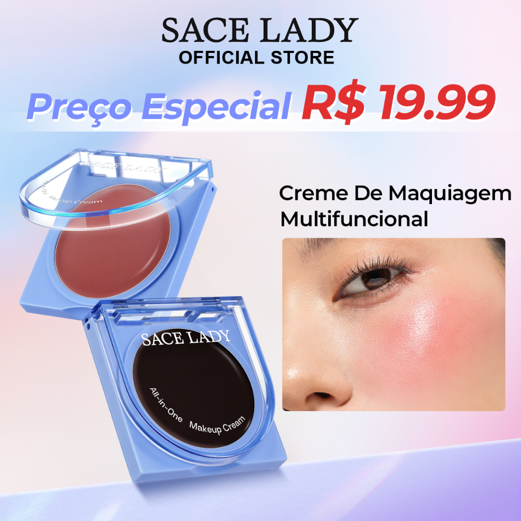 Blush Mágico SACE LADY Preto que Fica Rosa na Pele Tecnologia de pH Alta Durabilidade Versatilidade