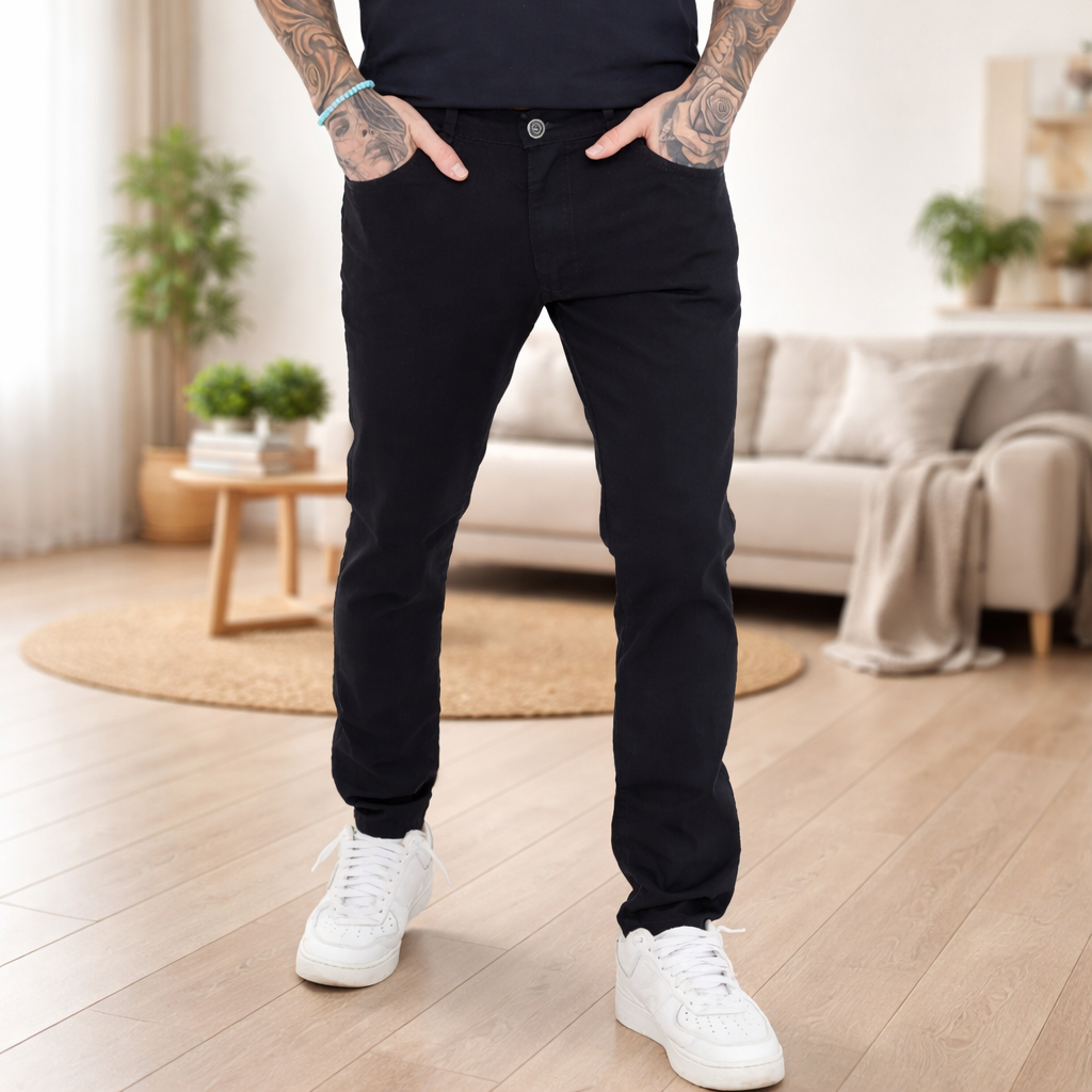 Calça Jeans Masculina Mega Skinny Premium Street Caimento Ajustado Conforto Superior Alta Qualidade Acabamento Impecável