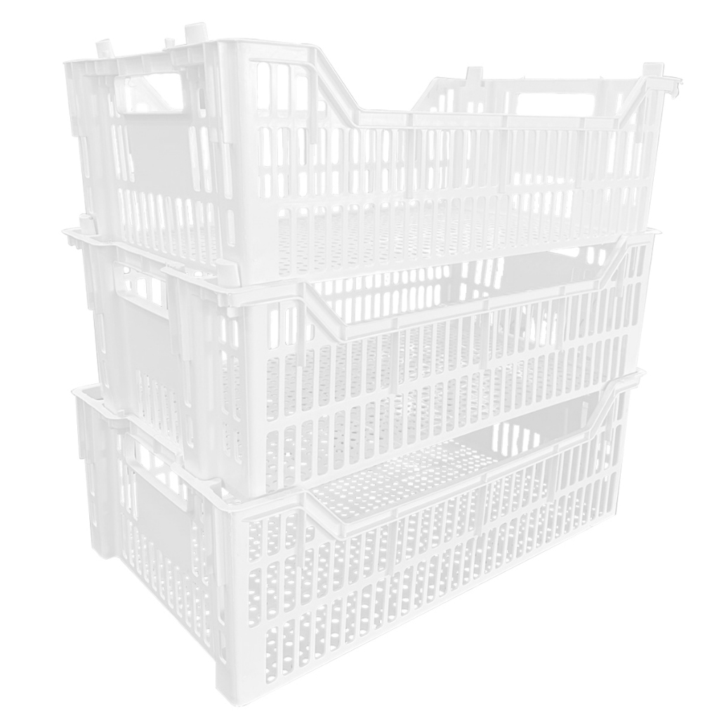 Kit 6 Peças Caixas Plásticas Hortifruti Organizadora P/ Frutas Legumes Verduras Várias Cores