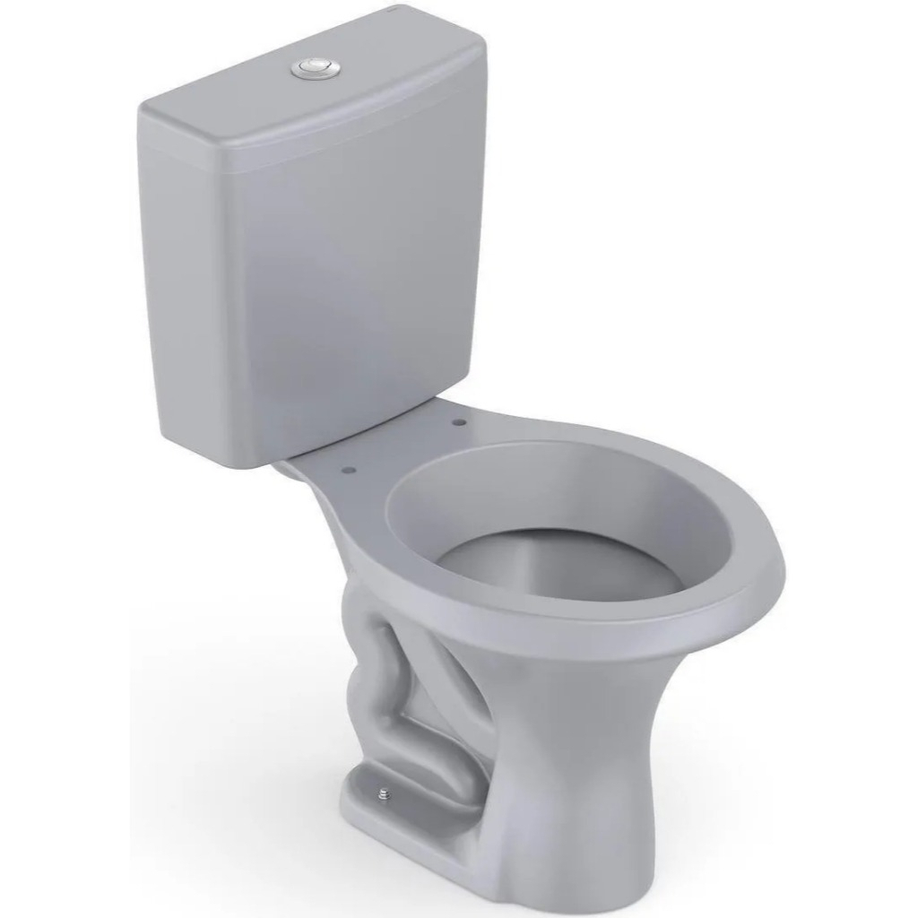 Kit Vaso Sanitário com Caixa Acoplada – Cor Cinza Claro Moderna em Oferta na Shopee