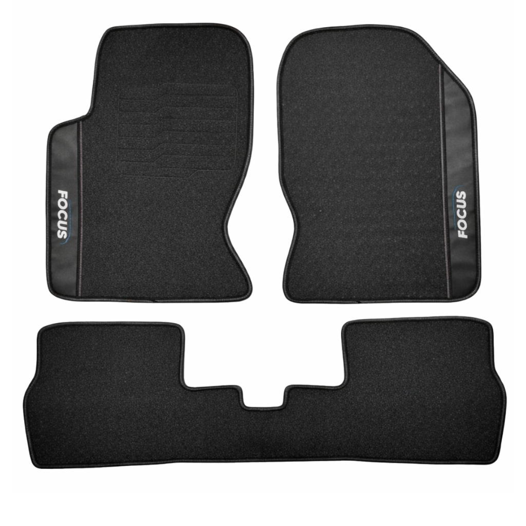 Tapete Focus Borracha SE 1998 a 2012 2013 2014 3 Peças Bordado Premium Impermeável Personalizado