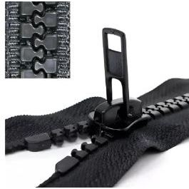 Zíper Tratorado / Jacaré Destacável 75cm com 10 unidades - Azul Marinho