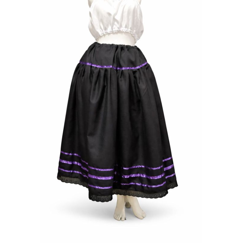 Saia  Pombo gira Maria Mulambo, Preto com roxo , Umbanda e Candomblé.