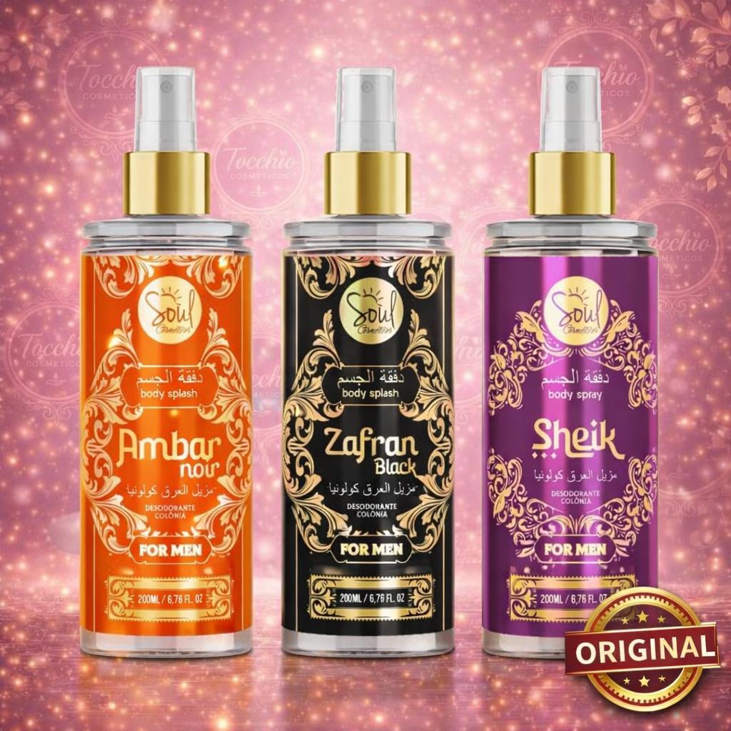 Body Splash SOUL MASCULINO 200ml AMBAR - SHEIK - ZAFRAN SOUL DESODORANTE, COLONIA, PERFUME, CORPORAL em Oferta na Shopee