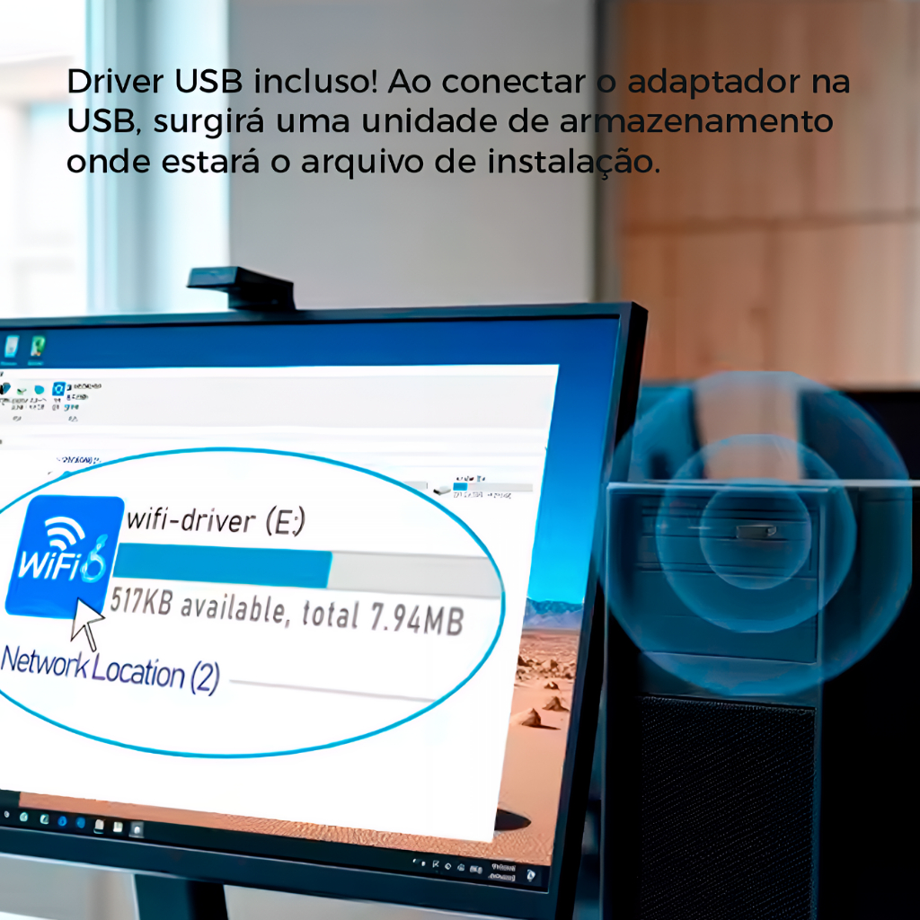 Adaptador de Rede USB Wifi Wireless 2.4GHz 5GHz 5G AC600 AC1300 AX900 AX1800 Wifi 6 Dual Band 2 Antenas Gamer Bluetooth — imagem 2 de 2