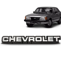 Emblema Letreiro Chevrolet Monza Opala 82 A 88 89 90 Cinza