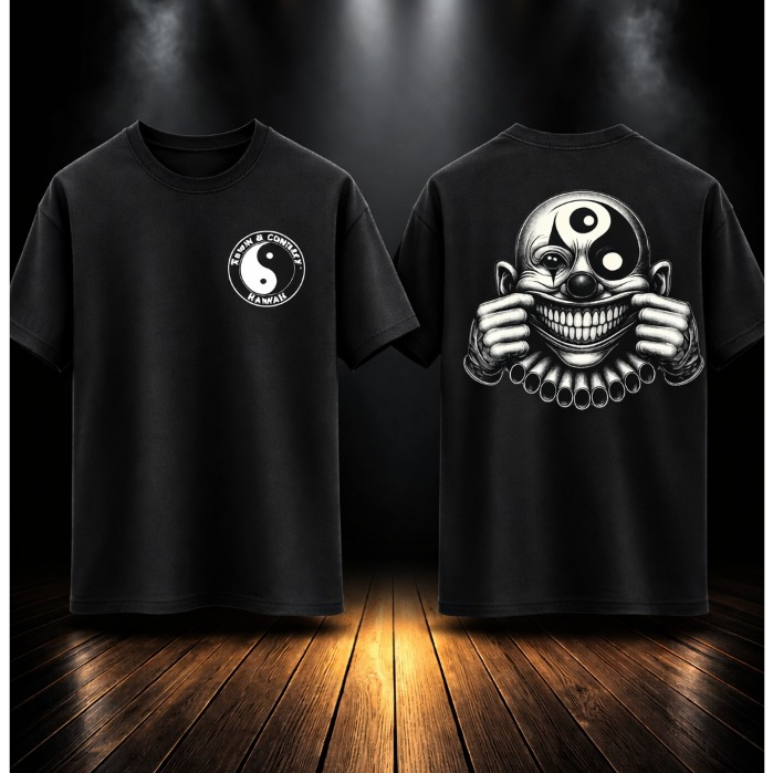 Camiseta Palhaço Ying Yang Psicodélico Sorriso Frente e Verso  Camiseta Adulto ao Plus Moda One! em Oferta na Shopee
