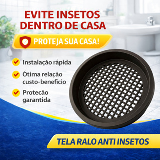 Tela Protetora Anti Insetos Contra Escorpião Dengue Baratas Para Ralos 10cm ou 15cm Preto em Oferta na Shopee