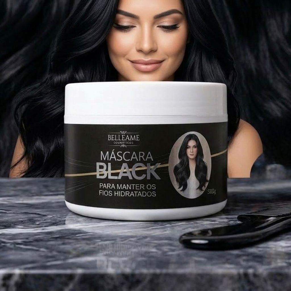 Tonalizante Preto Intenso - S/ Amônia - Resultado 100% Natural BELLEAME (EMBALAGEM NOVA ) em Oferta na Shopee