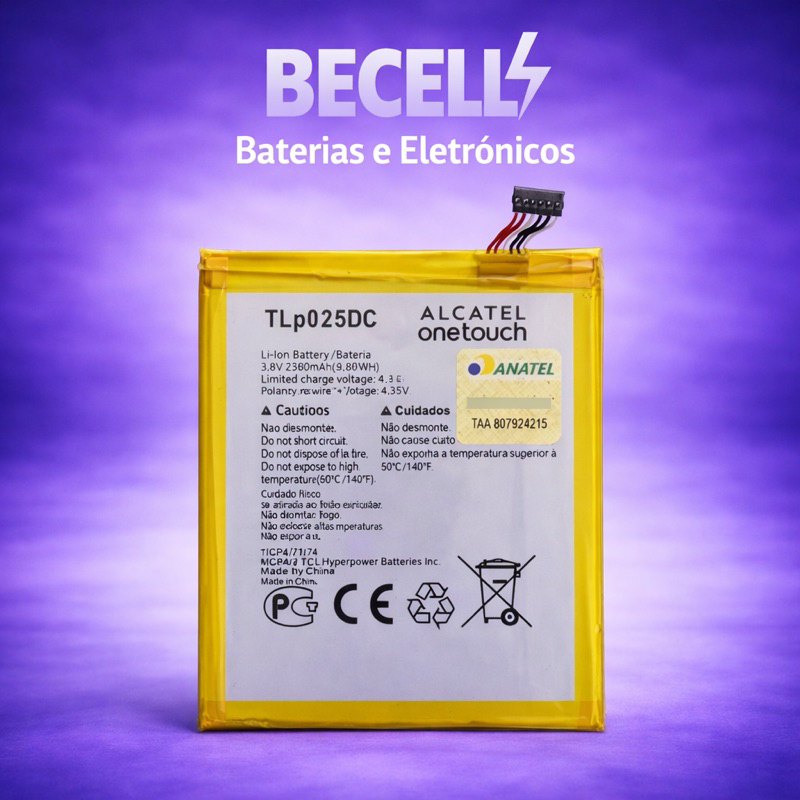 Flex Carga Bate-ria Alcatel Pixi 4 (0.6) 8050e -tlp025c + NF + Entrega Direta