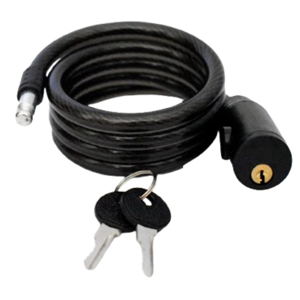 Corrente Cadeado Bicicleta 1,20m 8mm Trava Cabo de Aço de Bike Anti Roubo