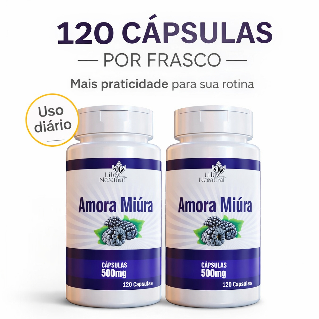 Amora Miúra 500mg | Equilíbrio Hormonal Feminino | 120 Cápsulas | Saúde da Mulher |  Envio Rápido