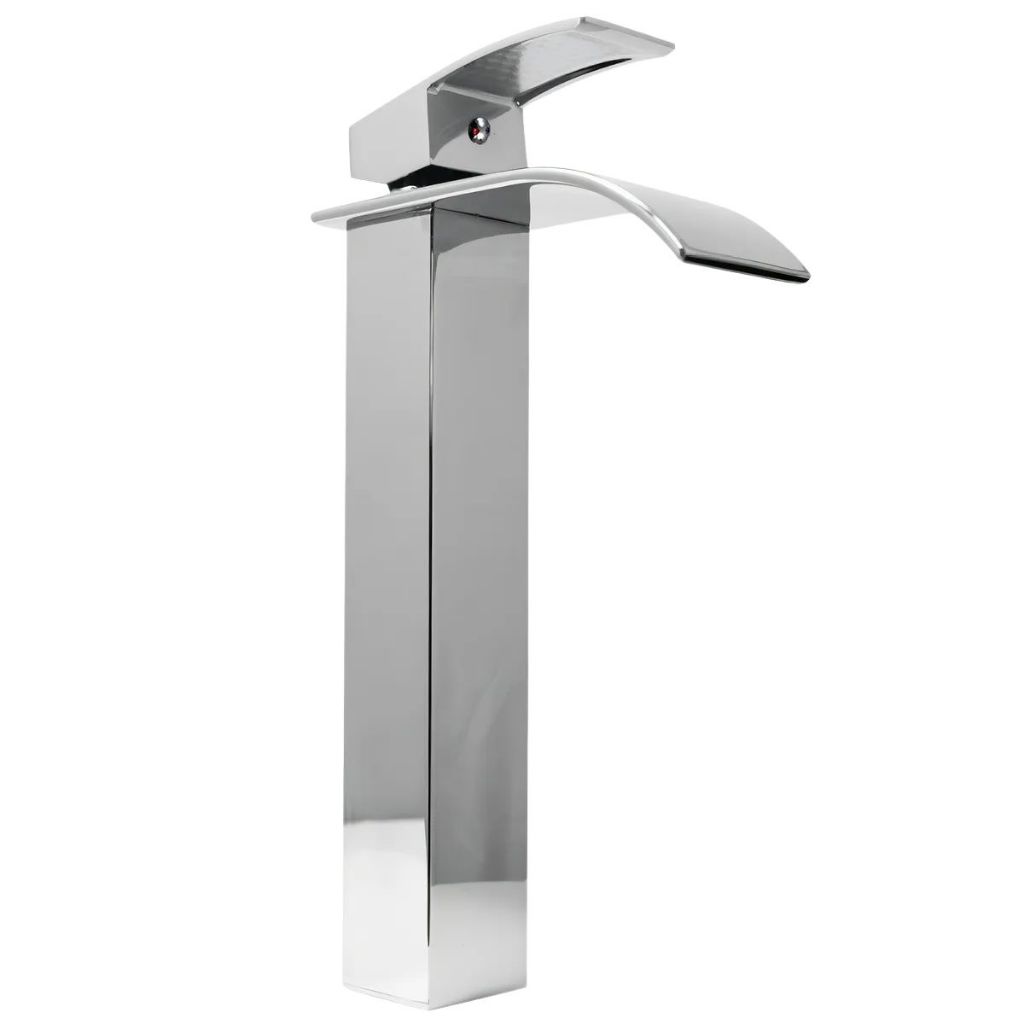 Torneira Banheiro Lavabo Misturador Bica Alta Cromada Monocomando Cascata Moderna