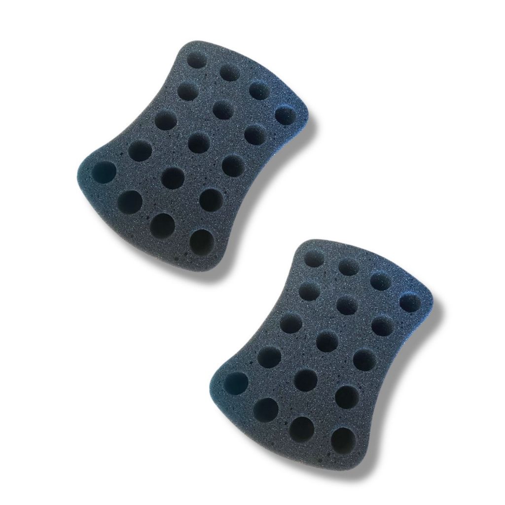 2 Buchas Para Enrolar Cabelo - Esponja Nudred M em Oferta na Shopee