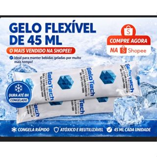 Gelo em Gel artificial reutilizavel flexivel 45 ml gelotech bolsa de gelo em Oferta na Shopee