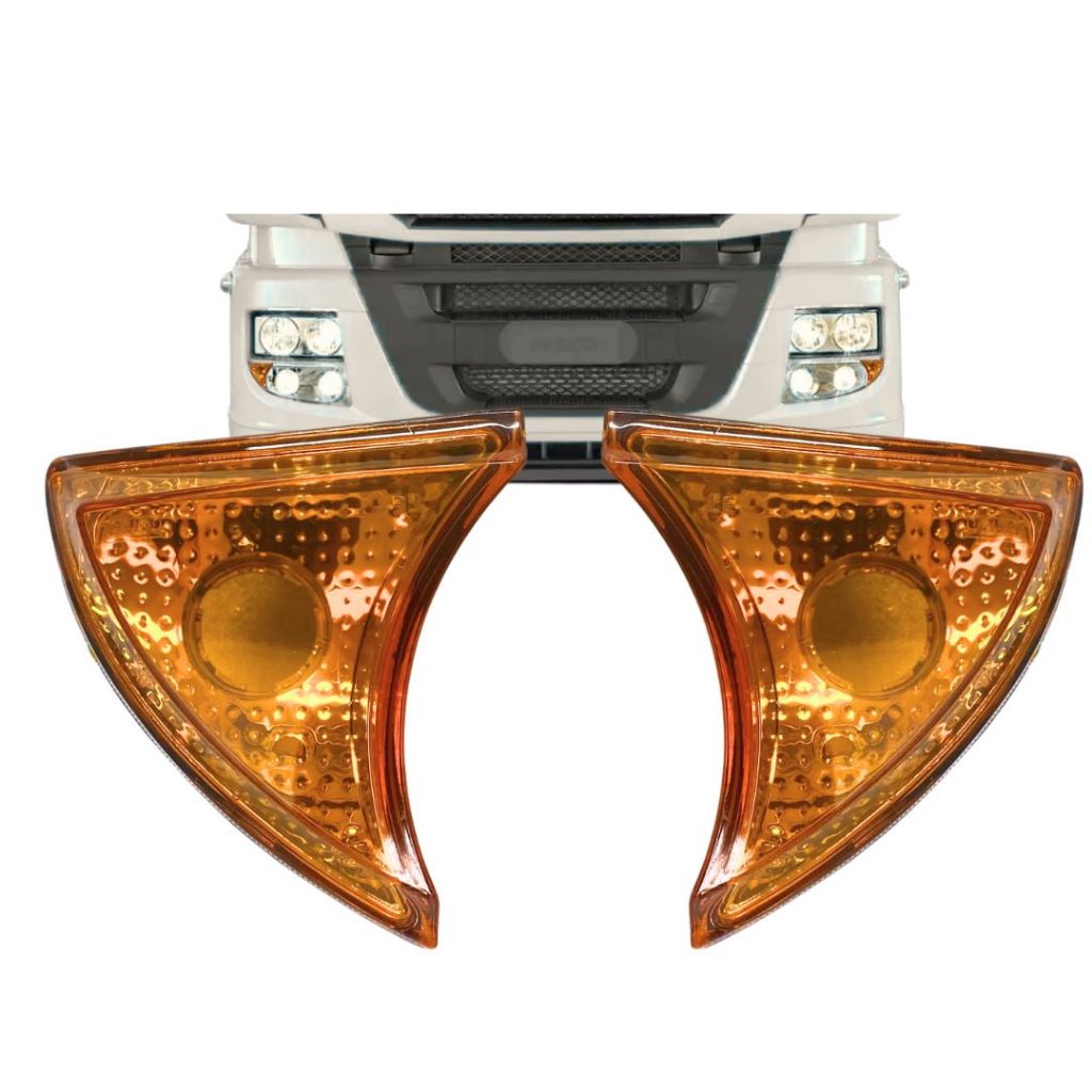 Par Lanterna Pisca Seta Dianteiro Âmbar Para Iveco Stralis Tector Cursor Gauer 504187902 504187906