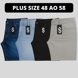 Kit 4 Bermudas Jeans Masculina Slim Plus Size Lycra 48 Ao 58 XG em Oferta na Shopee