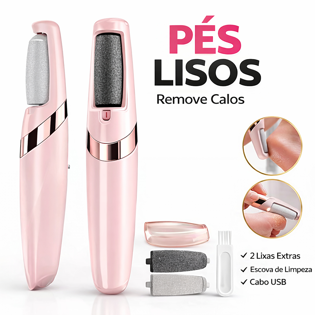 Pés Lisos em Minutos – Lixador de Pé Elétrico Removedor de Calos Profissional