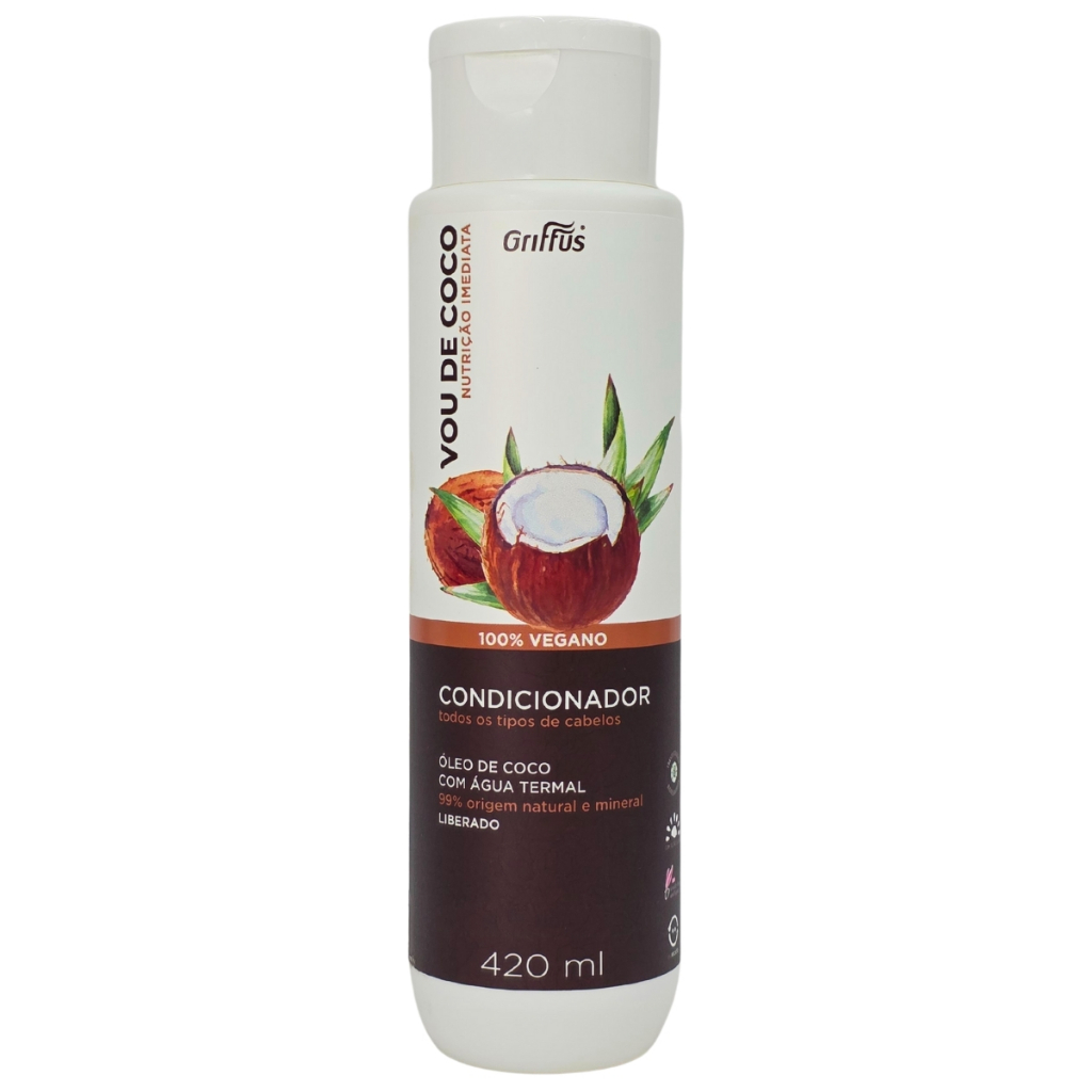 Condicionador Linha Vegana Vou De Coco Griffus 420ml