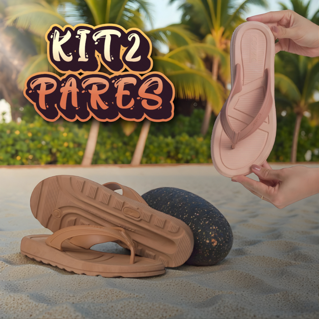 KIT 2 PARES Chinelo Ortopédico Feminino Anatômico Antiderrapante Macio Confortável Para Uso Diário