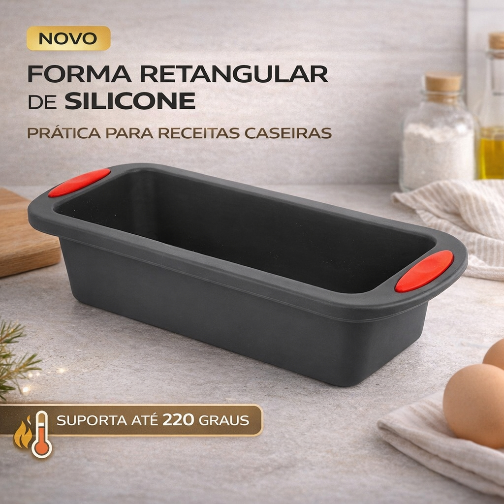 Forma de Silicone para Bolo Assadeira Antiaderente Forma de Silicone de Pão