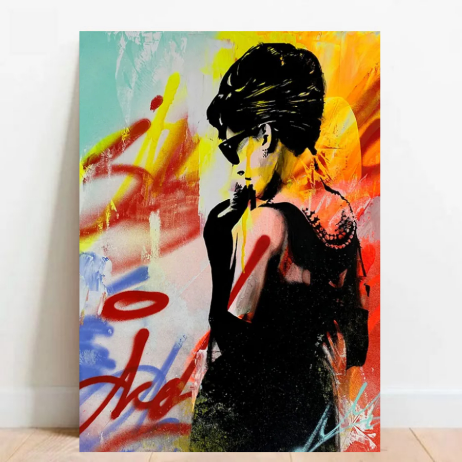 Quadro Placa Decorativa Audrey Hepburn Vintage Atriz Cantora 07