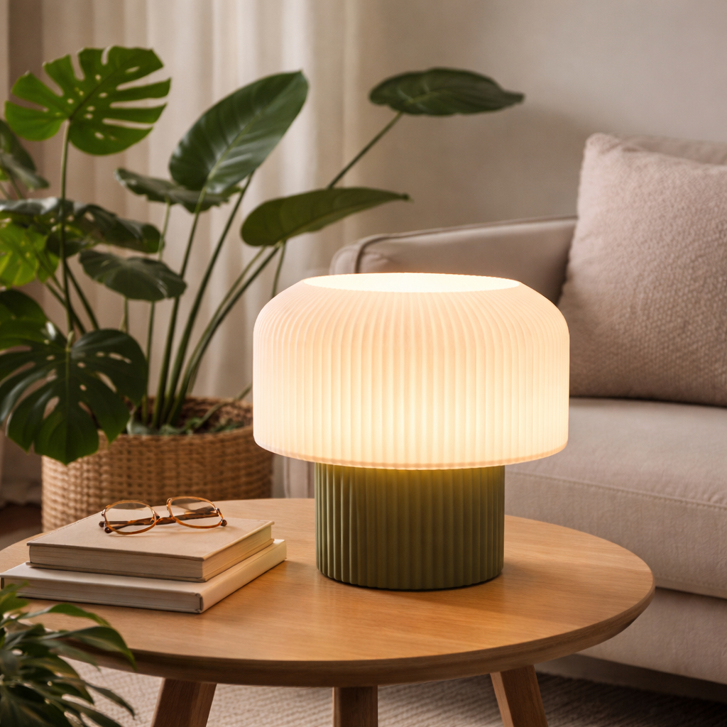 Luminaria De Mesa Minimalista Abajur Cogumelo Moderno Luz Quente Aconchegante Luz De Cabeceira