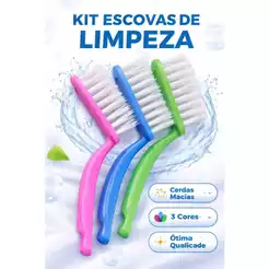 kit escovas de limpeza multiuso cerdas macias resistente limpa tenis sofá pia cozinha airflayer
