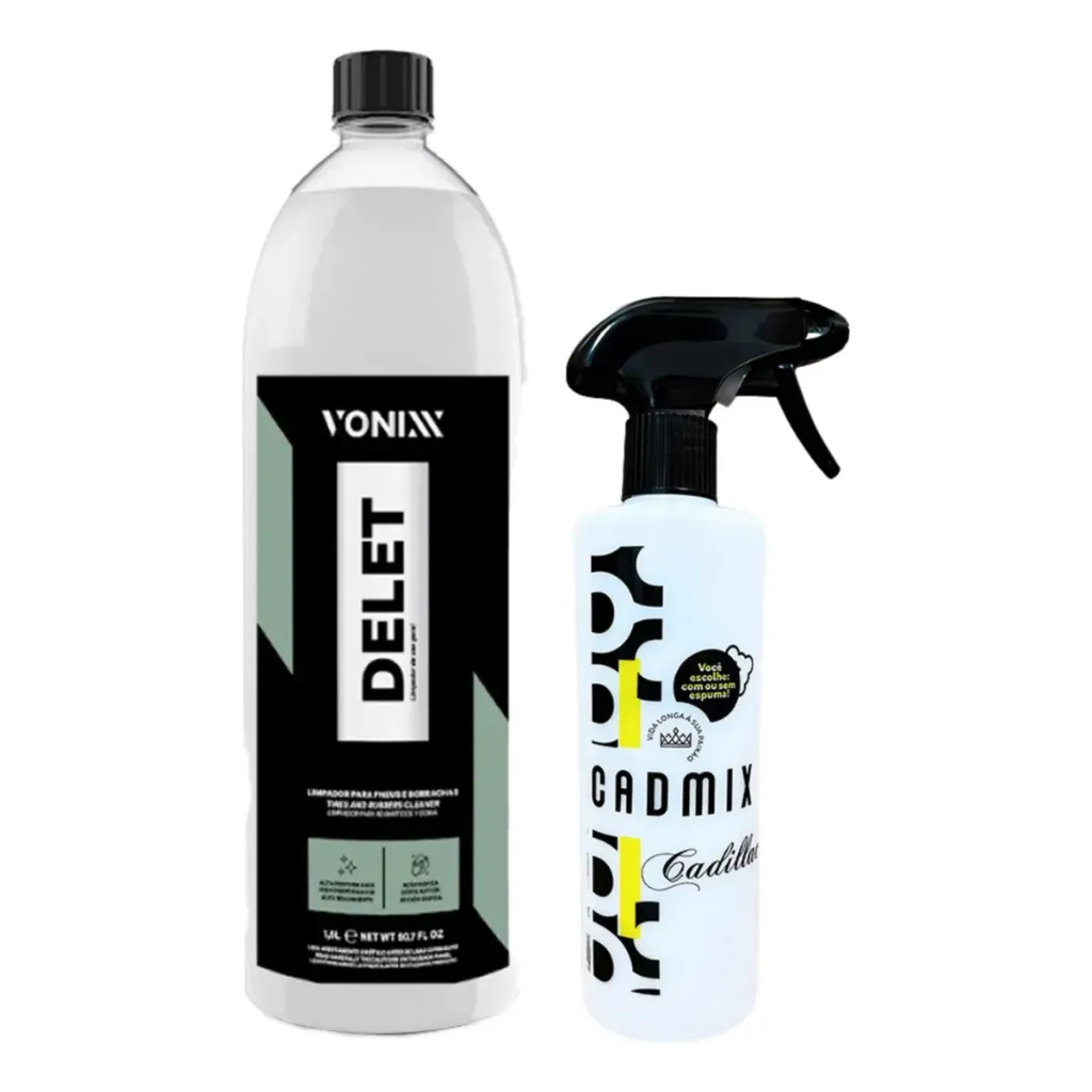 Delet 1,5L Limpador Pneus Borrachas Vonixx Frasco Pulverizador Cadillac