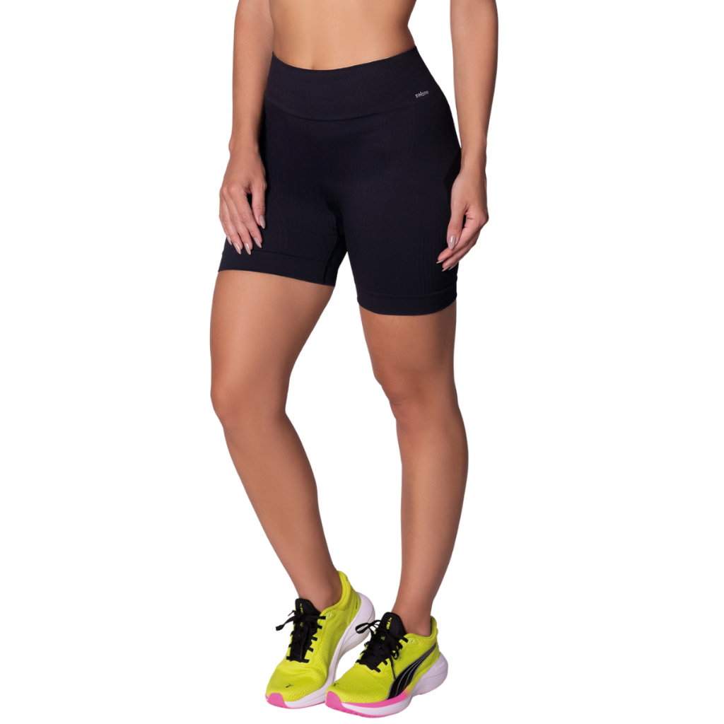 Shorts Canelado Sport Sem Costura Academia Bermuda Fitness Selene