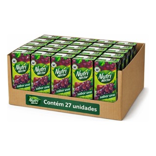 Suco de Caixinha Nutrinécta 200 Ml Pack com 27 Unidades Ideal Para Lancheiras Escolar Passeio