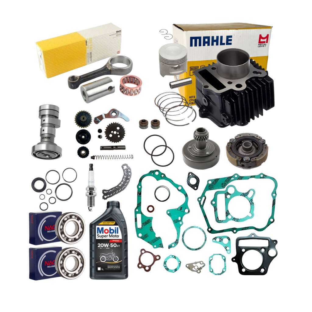 Kit Motor Biz 100 Até 2005 Comando Vela Biela em Oferta na Shopee