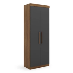 Guarda Roupa Genova Módulo de 2 Portas Ipe Wood com Grafite Batrol