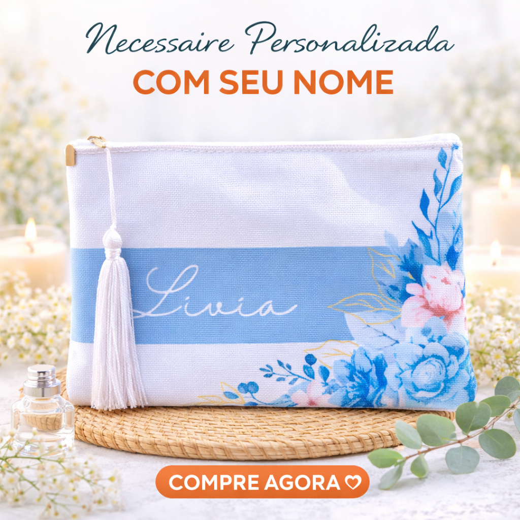 KIT COM 12 UNID necessaire bolsinha personalizada COM NOME presente lembrancinha aniversário madrinhas de casamento