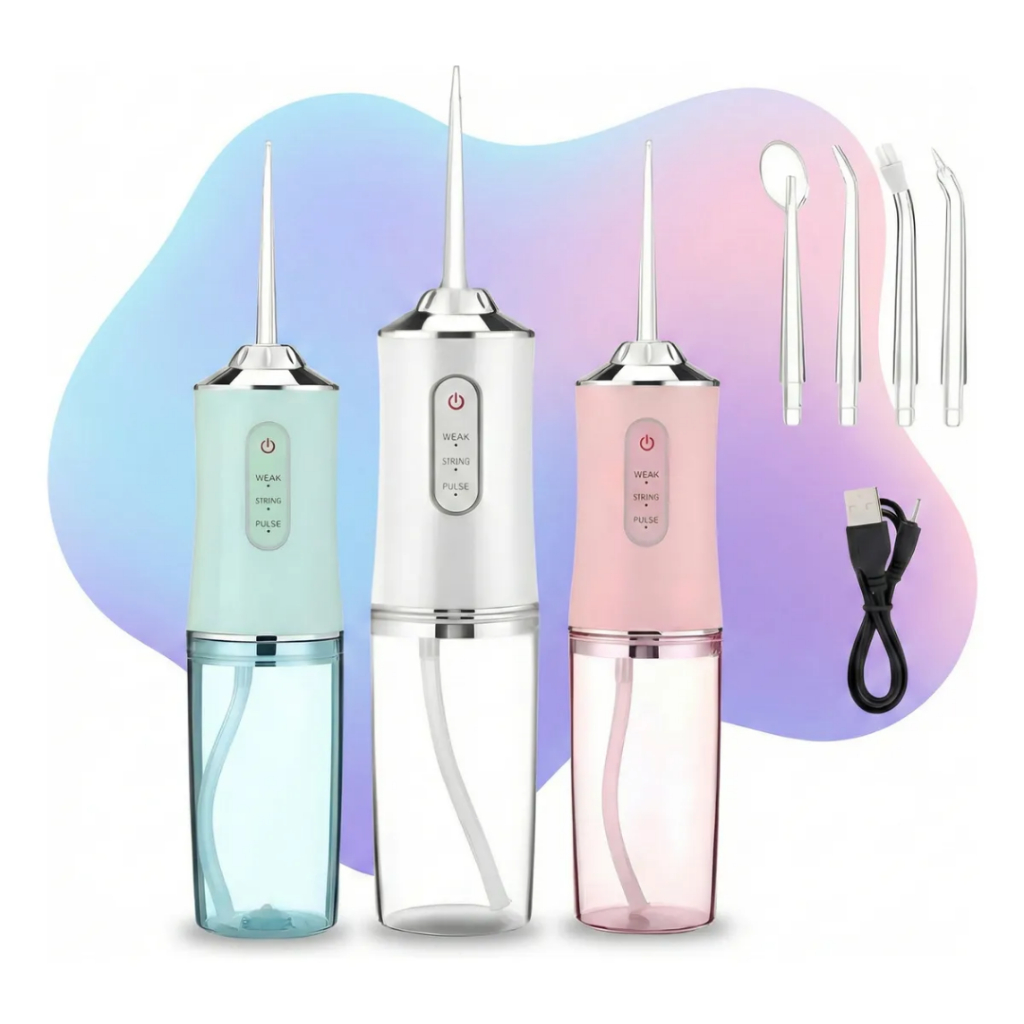 Irrigador Dental Oral Recarregavél 230ml Higiene Limpeza Bucal Portátil em Oferta na Shopee